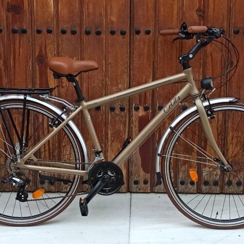 Bicicleta paseo Orbita Marvao 28" Dorada y marrón