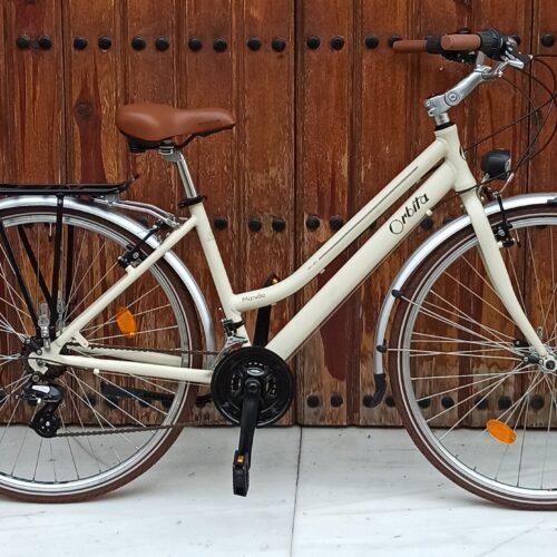Bicicleta paseo Orbita Marvao 28" crema y marrón